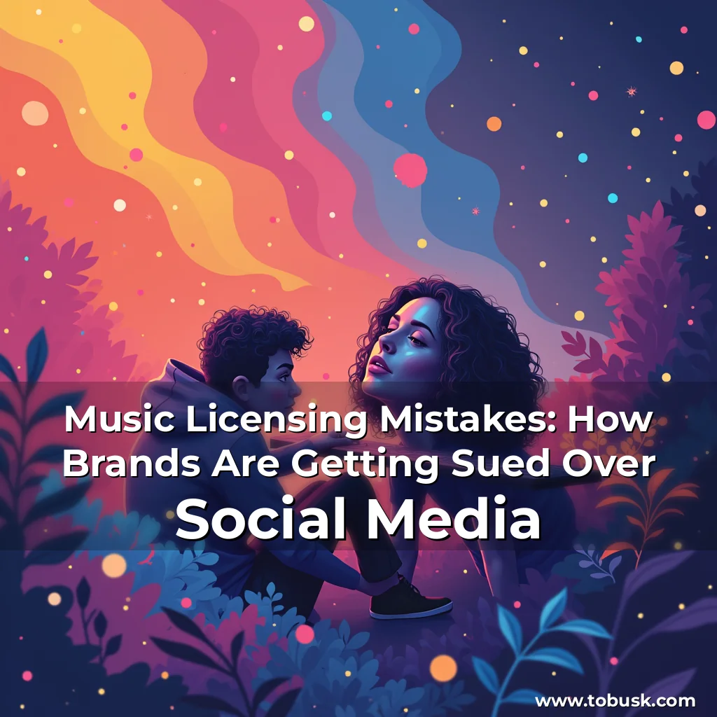 Artistic representation for Music Licensing Mistakes: How Brands Are Getting Sued Over Social Media