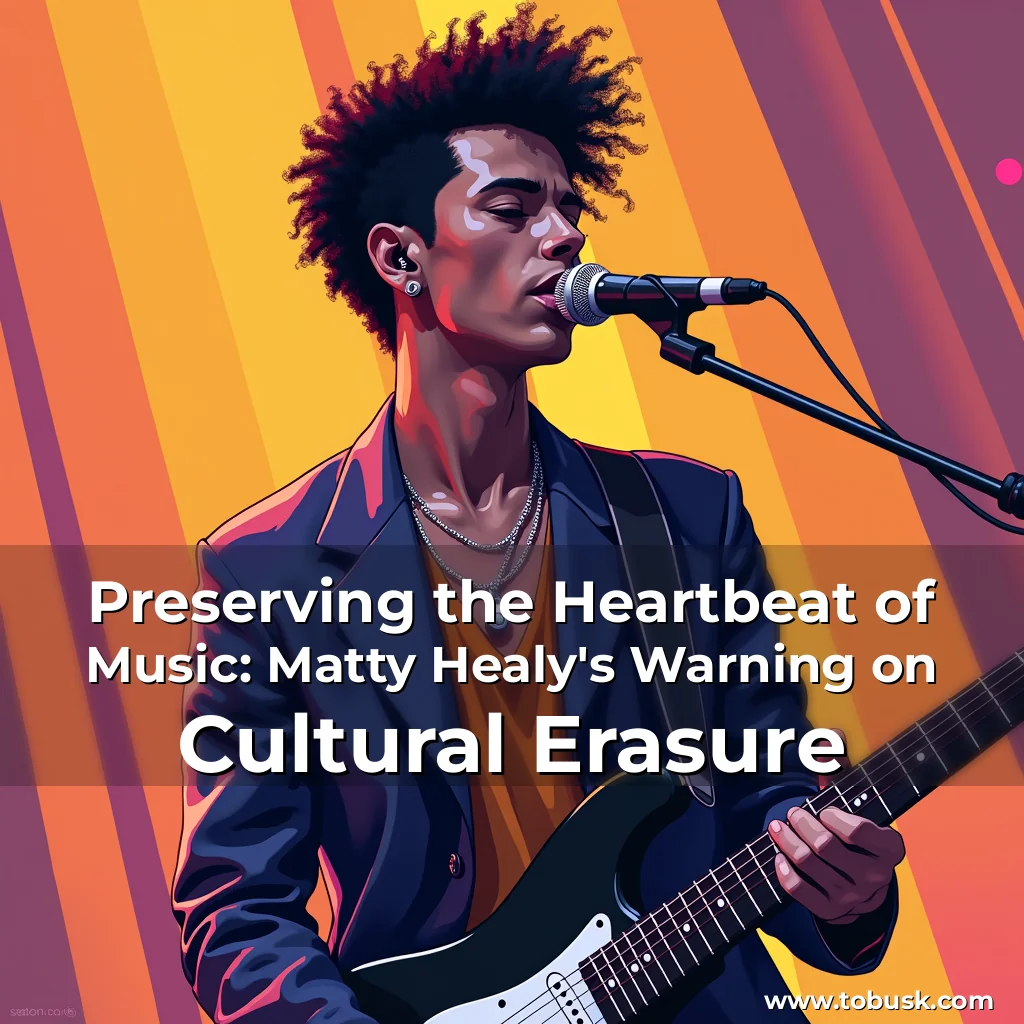 Artistic representation for Preserving the Heartbeat of Music: Matty Healy's Warning on Cultural Erasure