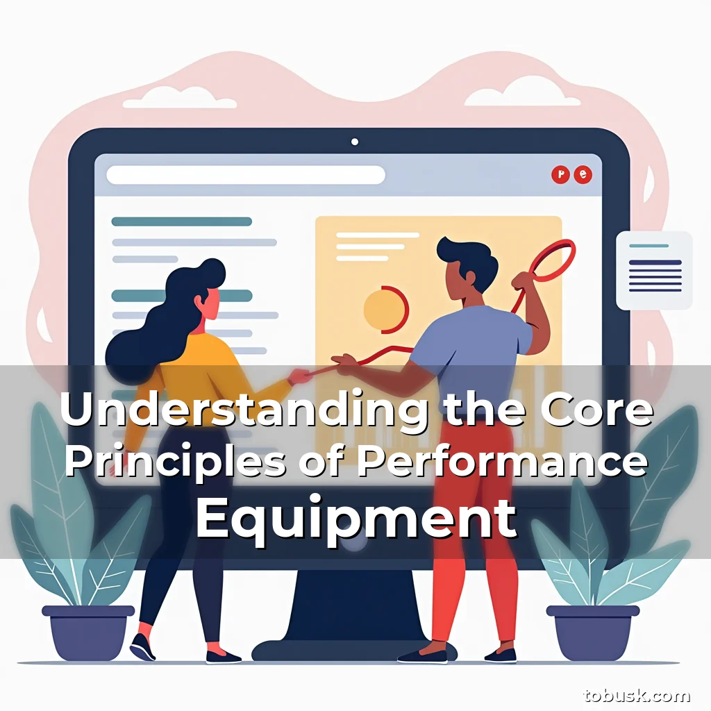 Artistic representation for Understanding the Core Principles of Performance Equipment
