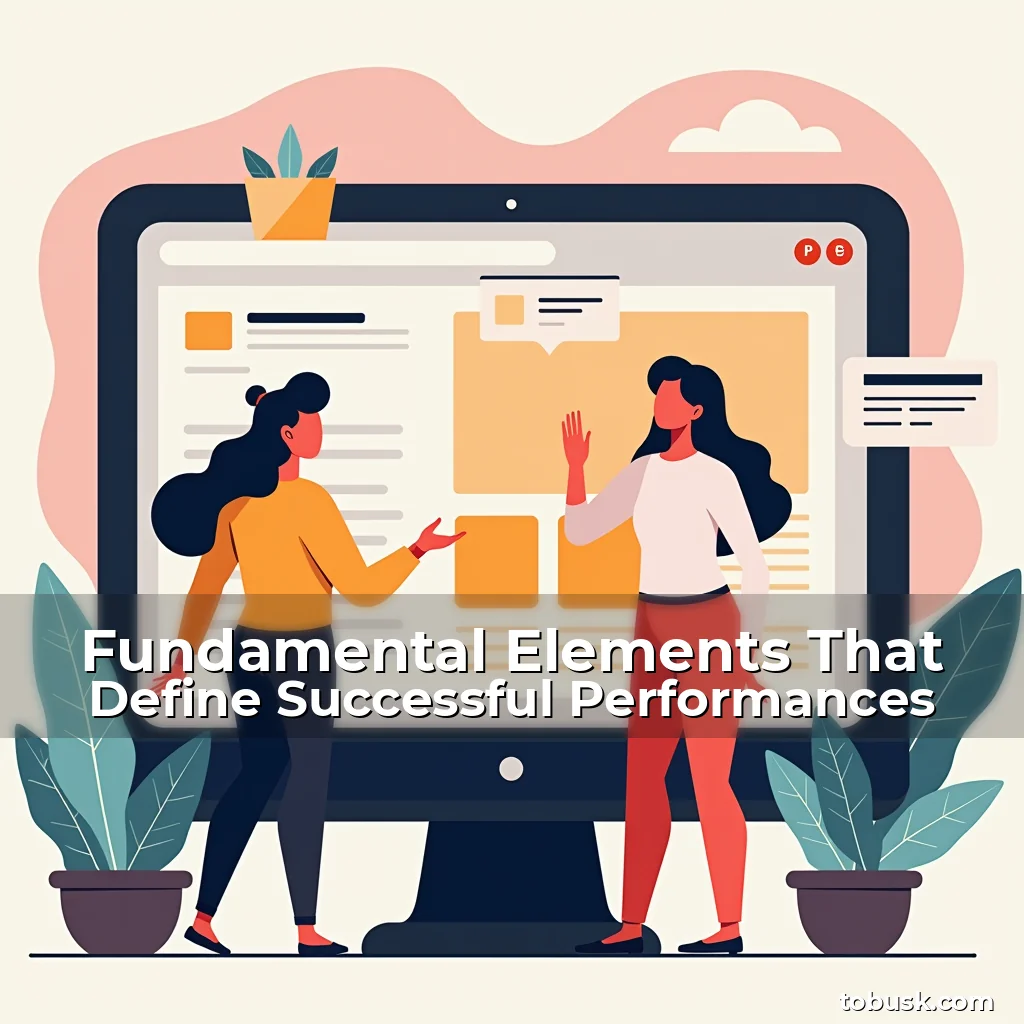 Artistic representation for Fundamental Elements That Define Successful Performances